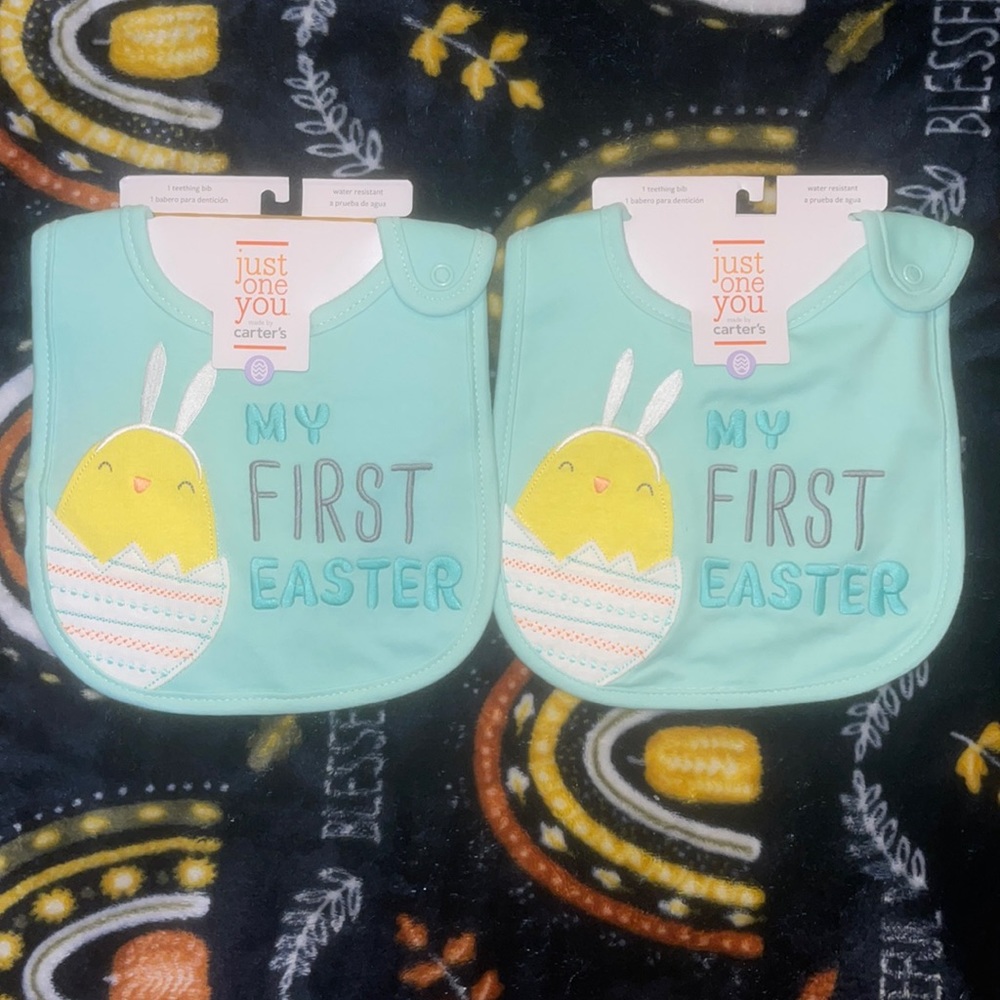 Twins First Easter Teething Bibs Carters
